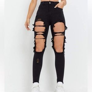 Cut-out skinny Cropped jeans.